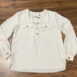 LOFT White Long Sleeve XSP Top
